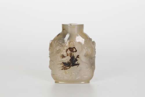 19th century agate snuff bottle