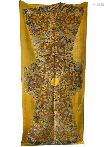 Ming embroidered dragon robe material