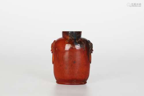 19th century amber snuff bottle