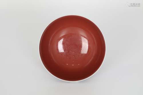 18th century,Coral red glazed bowl