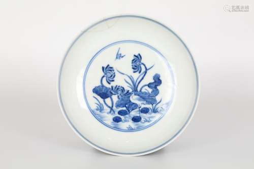17th century. Yongzheng blue and white bowl