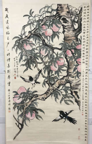 Xu Beihong, Picture of Peach and Magpie