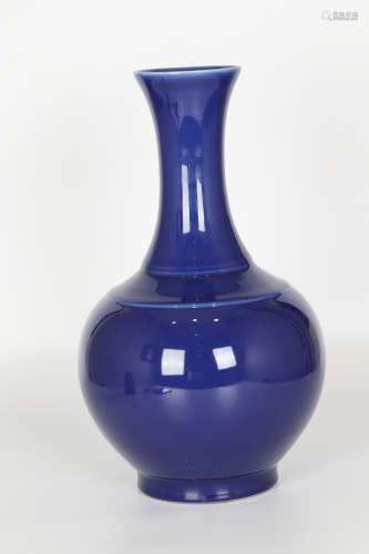 19th century blue glaze vase