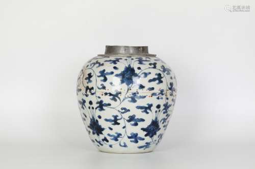 17th century, blue and white jar