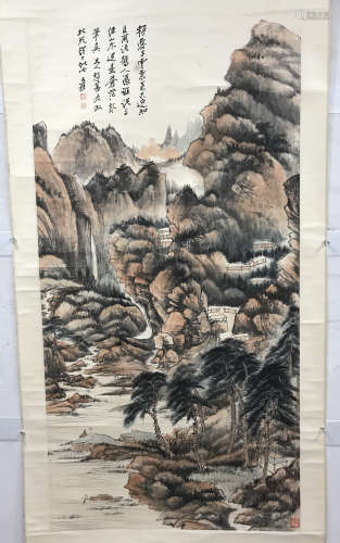Zhang Daqian, landscape map