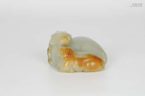 Ming, Hotan jade animal handle