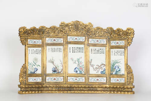 18th century, gilt bronze screen