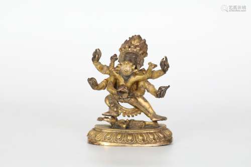 16th century,Bronze gilded Buddha