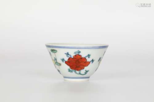 Chenghua,Doucai flower cup