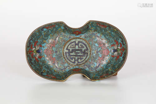 18th, cloisonne tray