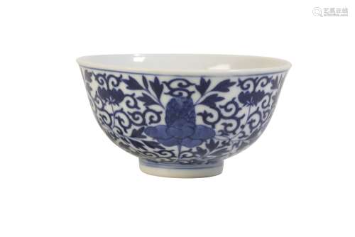 SMALL BLUE AND WHITE 'POMEGRANATE' BOWL, GUANGXU SIX CHARACTER MARK AND OF THE PERIOD