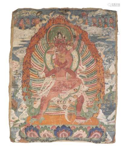 TIBETAN THANGKA, 19TH CENTURY