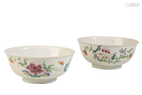 TWO FINE FAMILLE ROSE BOWL, YONGZHENG PERIOD