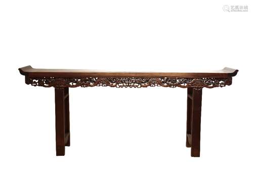 HONGMU RECESSED TRESTLE-LEG 'PORTABLE' TABLE, QIAOTOU'AN, KANGXI PERIOD