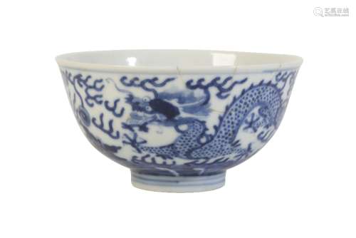 BLUE AND WHITE 'DRAGON' BOWL, GUANGXU SIX CHARACTER MARK AND OF THE PERIOD