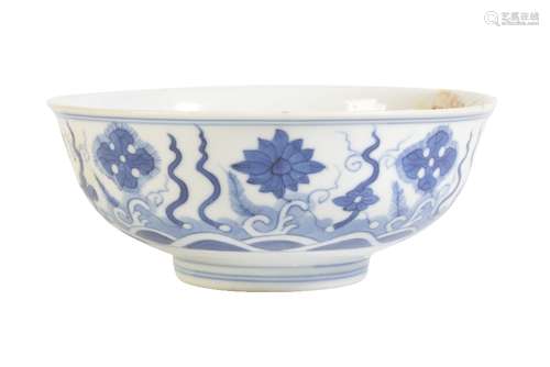 BLUE AND WHITE 'LOTUS' BOWL, DAOGUANG SEAL MARK AND OF THE PERIOD