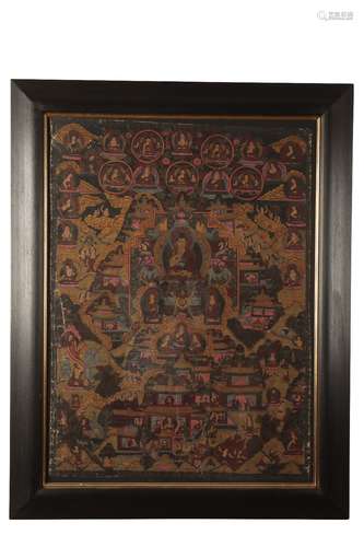 TWO FRAMED THANGKAS, TIBET, 19TH CENTURY