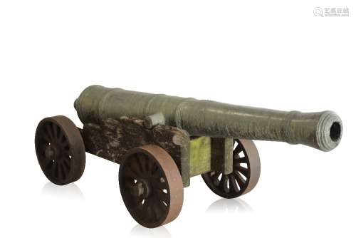 RARE CHINESE BRONZE CANNON, QIANLONG PERIOD, DATED 1789