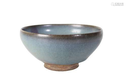 PURPLE-SPLASHED JUN-WARE POTTERY BOWL