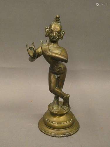 Bronze divinity. Indian work. H. : 25,5cm