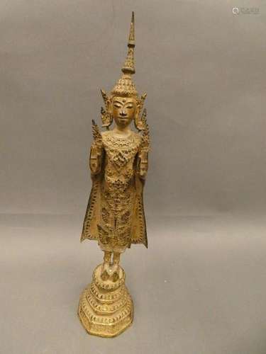 SOUTHEAST ASIA Divinity in gilt bronze