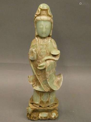 CHINA Big jade Guanyin. H. : 35cm