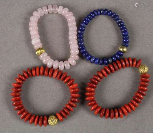 LALAOUNIS Ensemble de quatre bracelets de galets d…