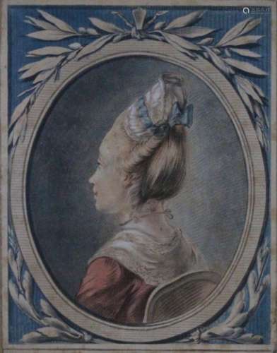 Louis Marin BONNET (1736 1793) Profil d'élégantes …