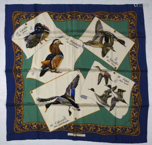 Foulard soie les canards la tour d'argent