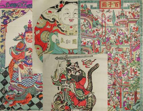 A GROUP OF FOLK WOODBLOCK PRINTS FROM SHANGHAI REG…