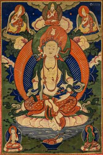 A THANGKA OF A WRATHFUL DEITY. Mongolia, 19th 20th…