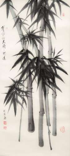 A BAMBOO GROVE. China, undated, likely 1980s. Ink …