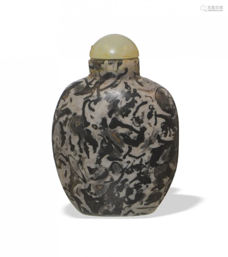 Chinese Stone Carved Snuff Bottle, 19th Century