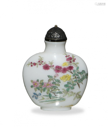 Chinese Enameled Glass Snuff Bottle, 18-19th Century