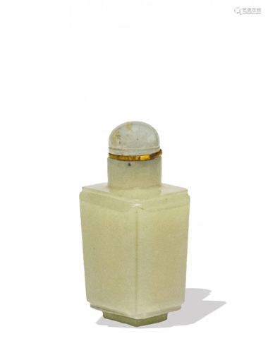 Chinese White Jade Snuff Bottle, 18-19th Century