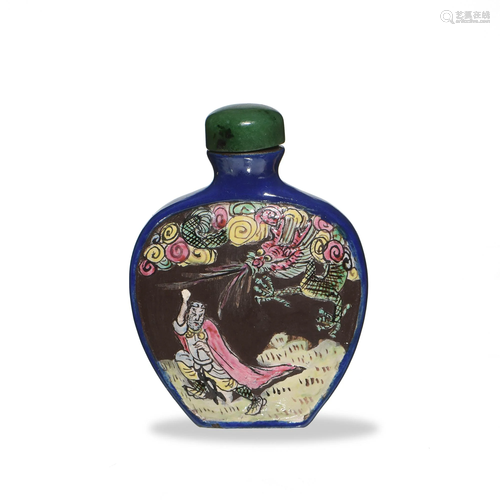 Chinese Zisha Snuff Bottle, 19th Century