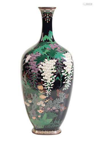 JAPANESE CLOISONNÃ‰ VASE, MEIJI PERIOD