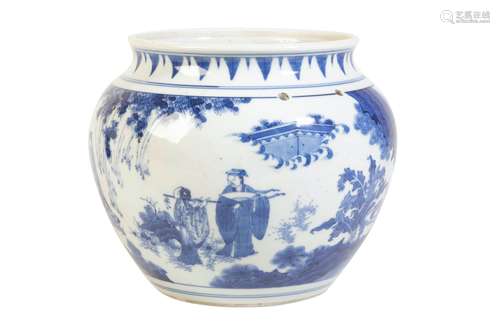 BLUE AND WHITE 'SCHOLARS' JAR