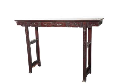 CARVED HARDWOOD ALTAR TABLE, QING DYNASTY, 19TH CENTURY