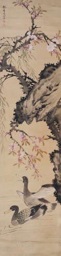 李英杰（1899～1983） 春暖 镜片 设色纸本