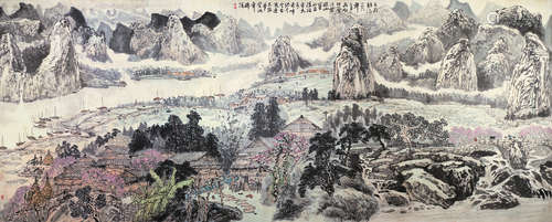 黄格胜（b.1950） 春水静流 镜片 设色纸本