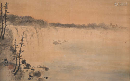 高剑父（1879～1951） 早年山水 镜片 设色绢本
