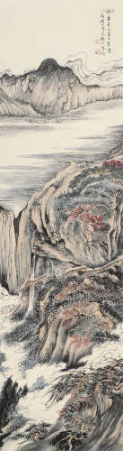 陆俨少（1909～1993） 松寿图 立轴 设色纸本
