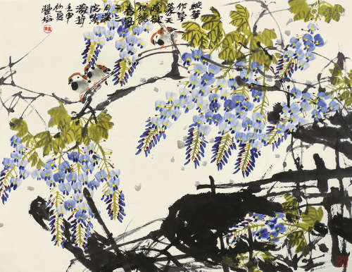 林丰俗（1939～2017） 花鸟 镜片 设色纸本