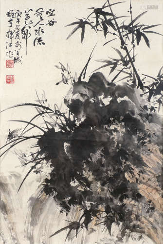 黎雄才（1910～2001） 空谷 镜框 设色纸本
