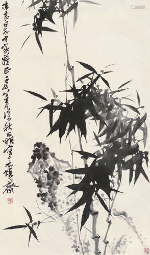 刘昌潮（1907～1991） 墨竹 镜片 水墨纸本