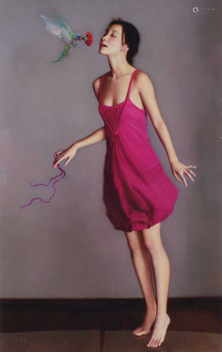 李贵君（b.1964） 少女 镜框 版画