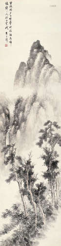 黄君璧（1898～1991）（款） 山水 立轴 水墨纸本