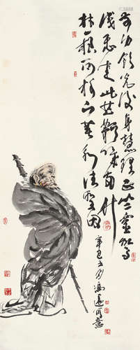 冯远（b.1952） 人物 镜片 设色纸本