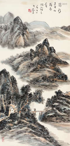 林筱之（b.1928） 山水 立轴 设色纸本